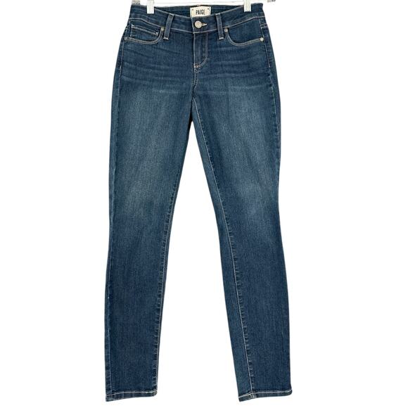 Paige‎ Verdugo Ankle Dark Wash 5 Pocket Button Closure Skinny Jeans Womens 25 - Picture 1 of 9
